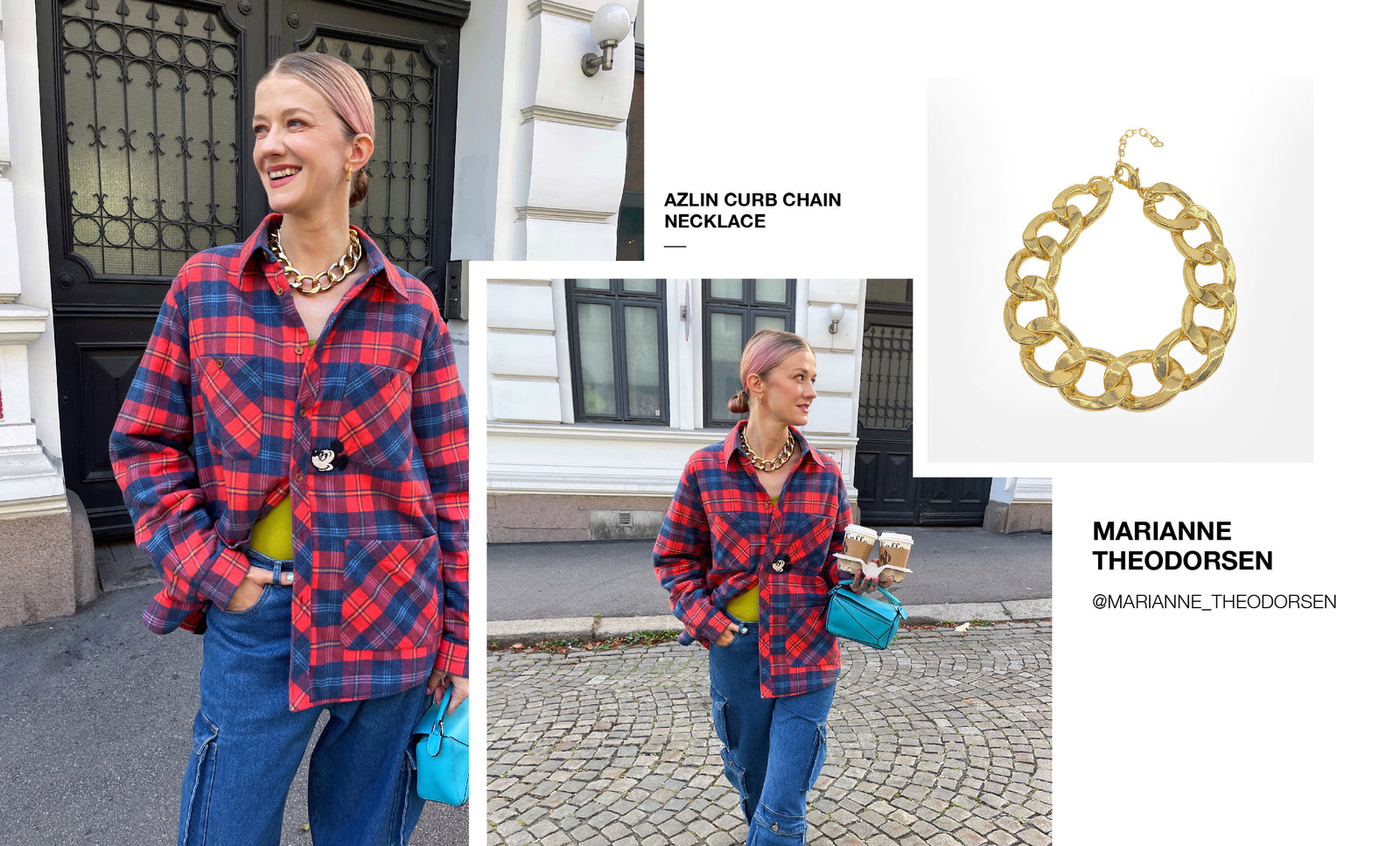 As Seen On: Azlin Curb Chain on Marianne Theodorsen