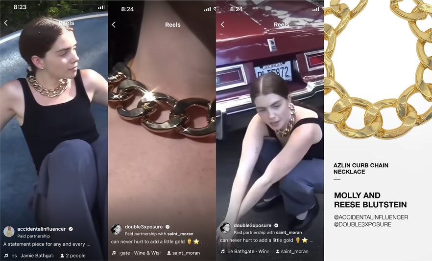 As Seen On: Azlin Curb Chain on Reese and Molly Blutstein