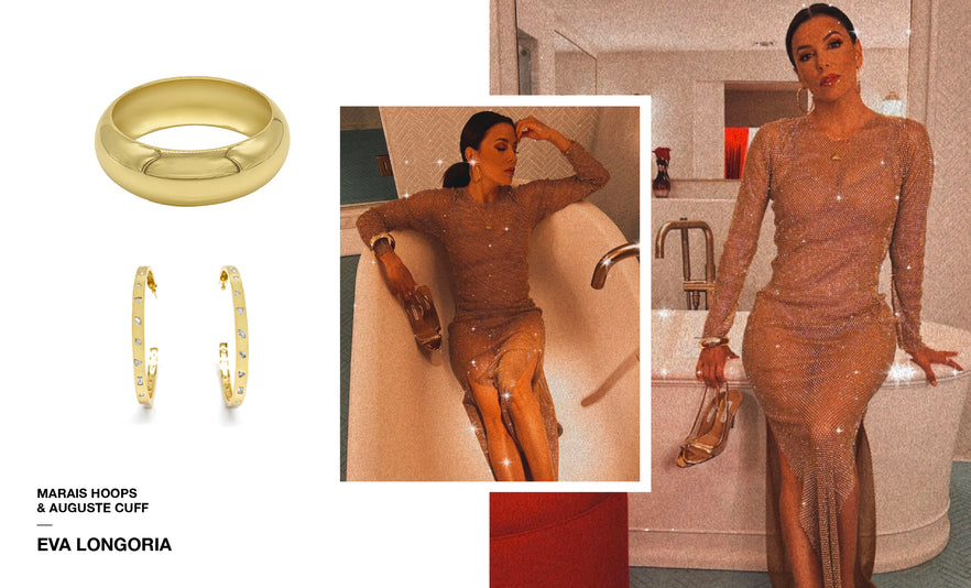 As Seen On: Auguste Bangle and Marais Hoops on Eva Longoria