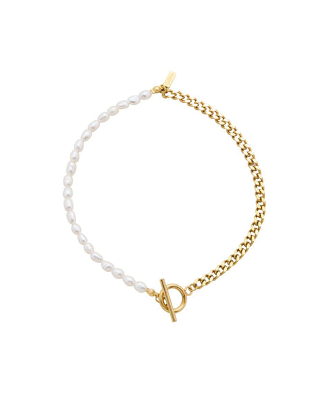 joolz by martha calvo pearl and chain initial necklace FRESHWATER PEARL ANGEL ANKLET