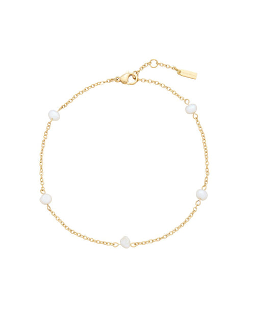 FRESHWATER PEARL MAX ANKLET GOLD