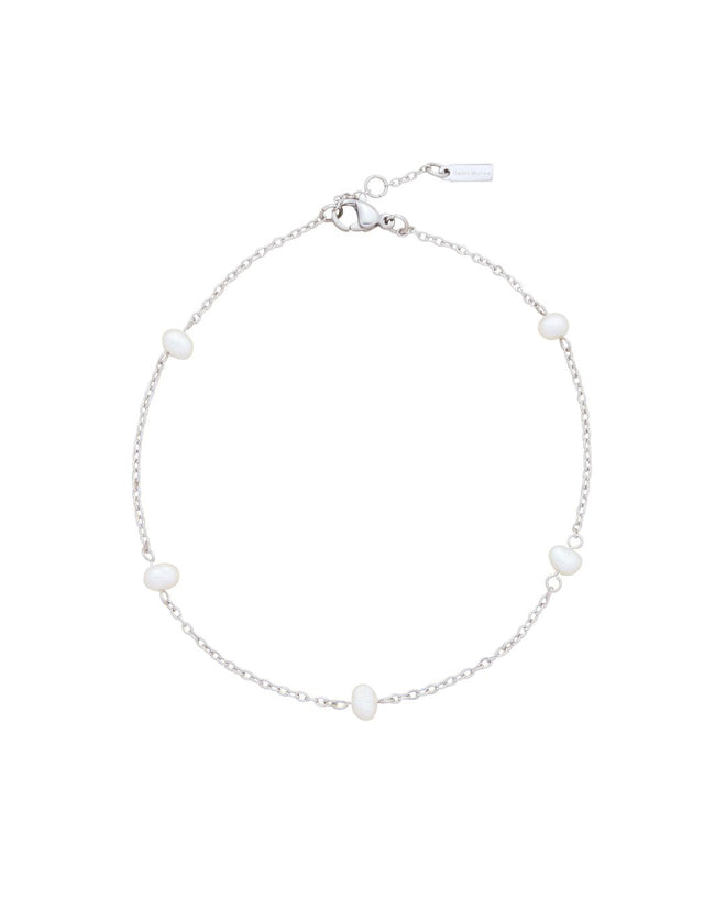 FRESHWATER PEARL MAX ANKLET SILVER