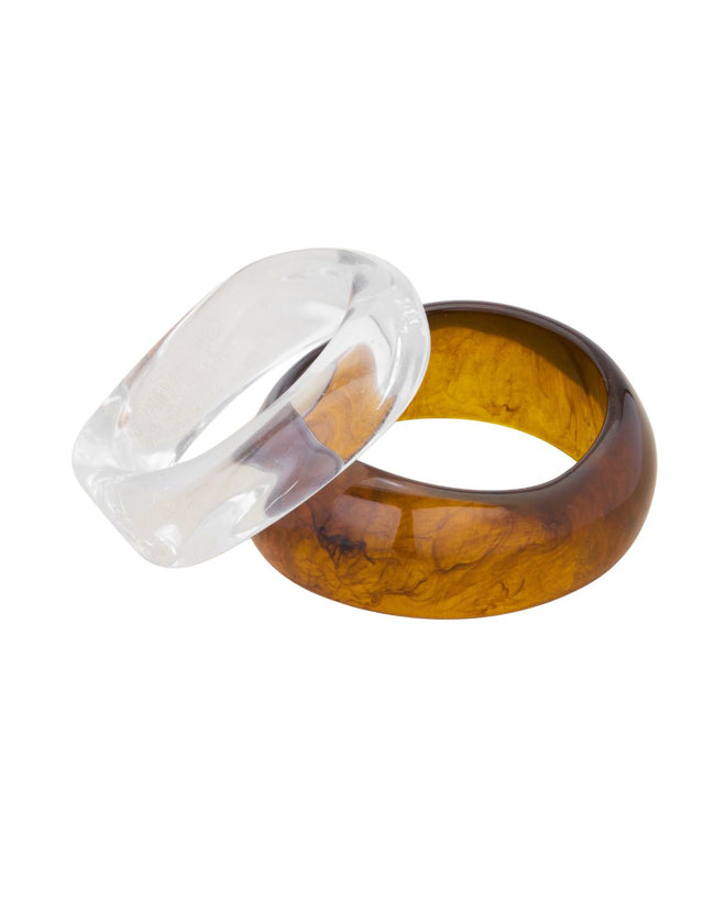 DUPONT SET OF LUCITE BANGLES