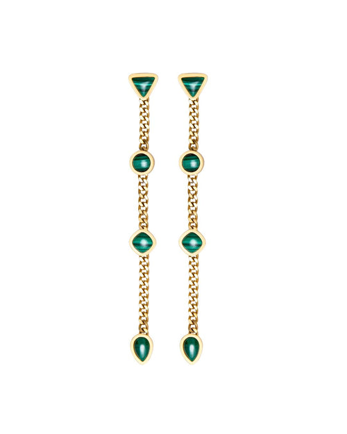LAFAYETTE EARRINGS MALACHITE