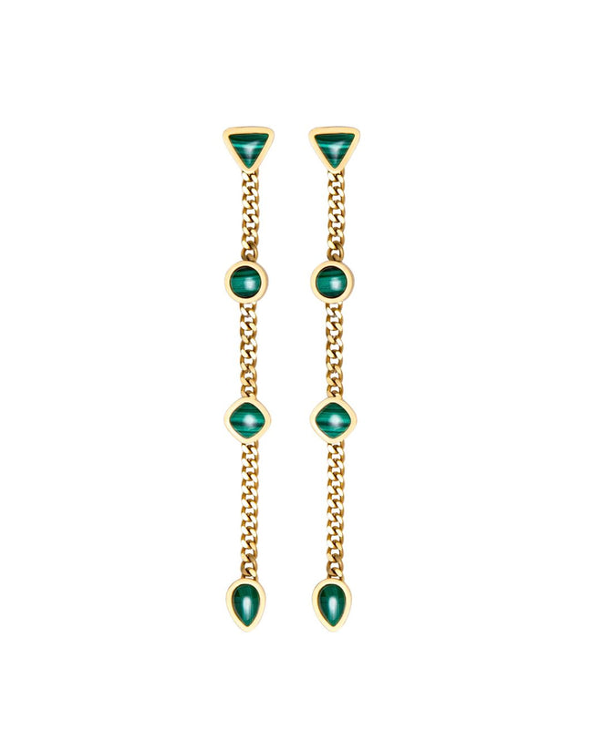 LAFAYETTE EARRINGS MALACHITE