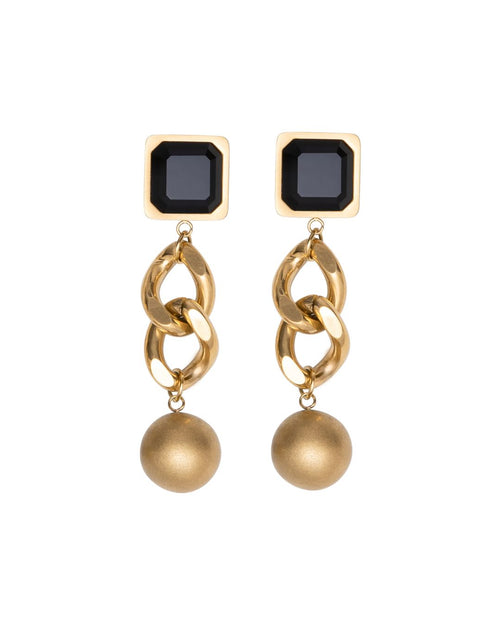 PERRY EARRINGS ONYX