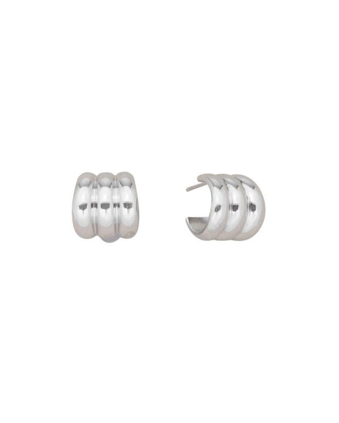 GUGGENHEIM HOOP EARRINGS SILVER