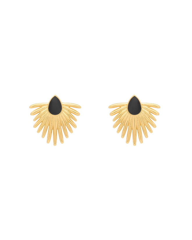 MINI ASTRID EARRINGS ONYX