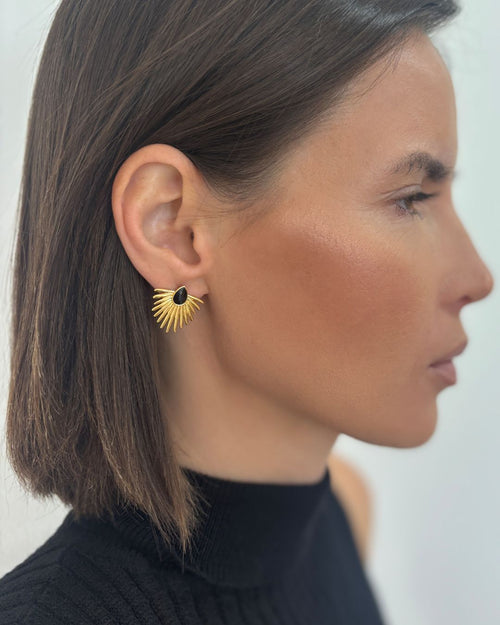 MINI ASTRID EARRINGS ONYX