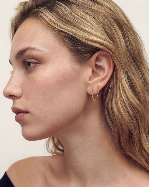 HANGING DOUBLE PIERCING EARRING