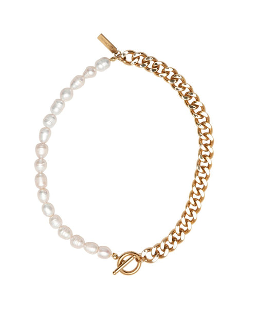 FRESHWATER PEARL ANGELOS NECKLACE GOLD