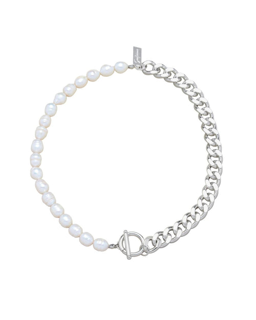 FRESHWATER PEARL ANGELOS NECKLACE SILVER