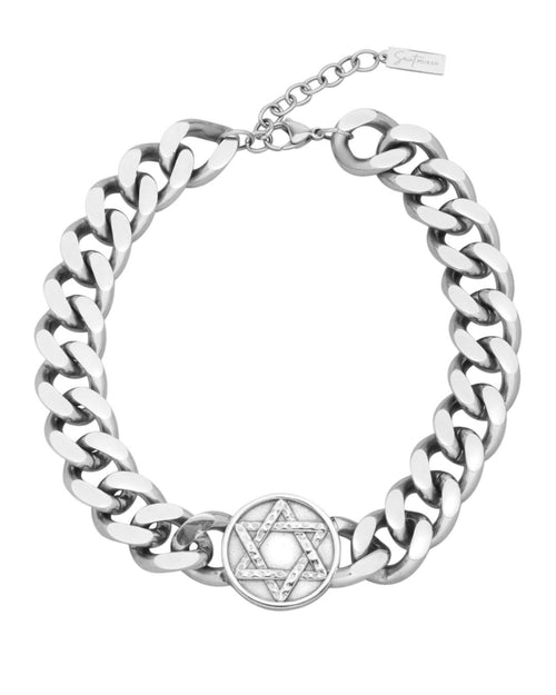 STAR OF DAVID NECKLACE SILVER