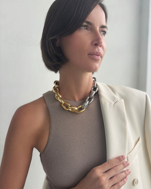 GENEVIEVE NECKLACE MIXED METAL
