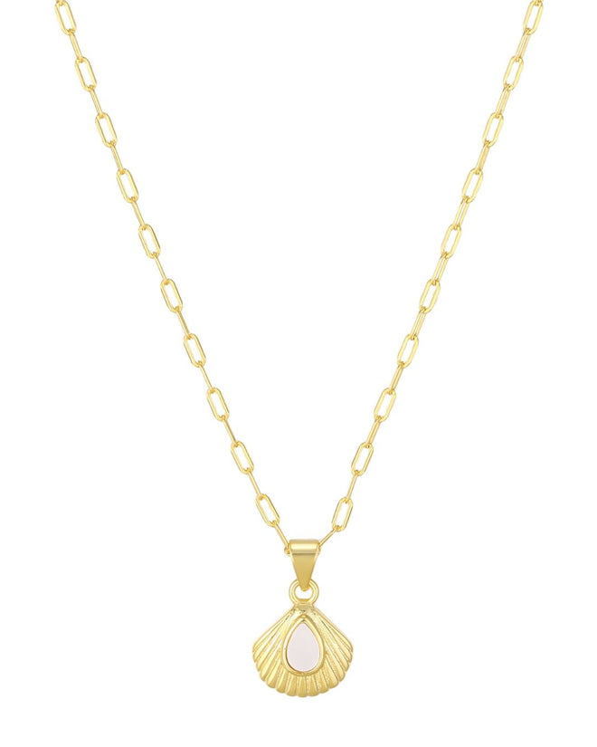 MOTHER-OF-PEARL PALM NECKLACE