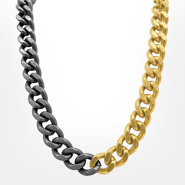 CUTLER CHAIN NECKLACE SILVER GOLD