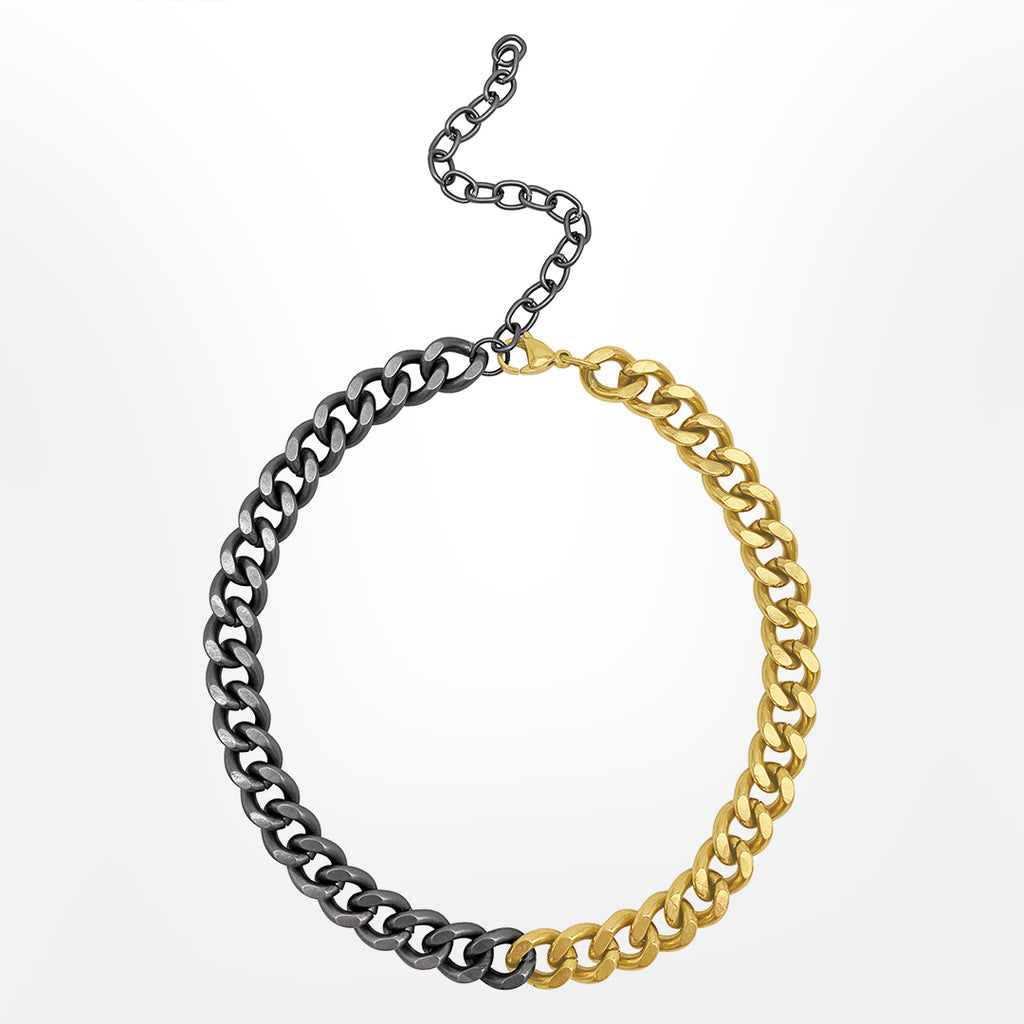 CUTLER CHAIN NECKLACE SILVER GOLD